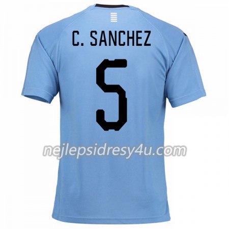 Fotbalový Dres Uruguay C.Sanchez 5 Domácí MS 2018